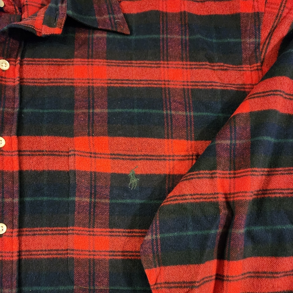 Ralph Lauren Polo flannel plaid shirt - Picture 2 of 5